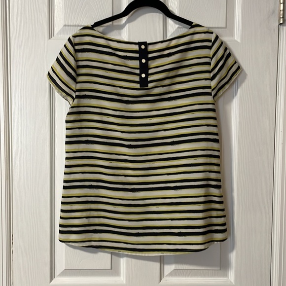 Loft short-sleeved blouse, black, yellow, white (M) - Picture 4 of 4